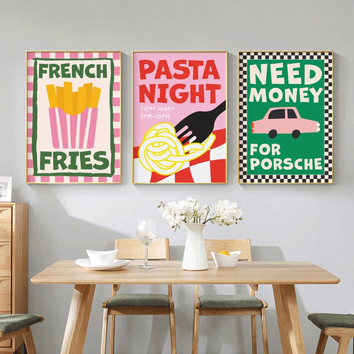 5D DIY Color Food Art Diamond Painting Pasta French Fries Full Diamond Mosaic Embroidery Kitchen Living Home Decoration Gift