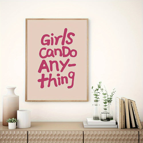 "Girls Can Do Anything" Wall Art Print